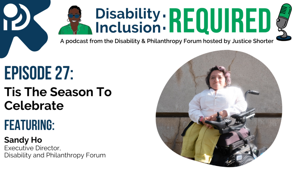 The promo image for Episode 27 of Disability Inclusion Required featuring Sandy Ho